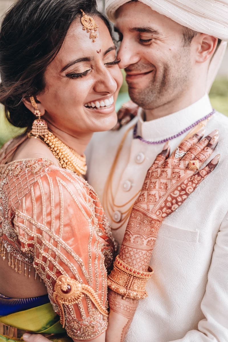 NRI marathi couple marathi bride french groom