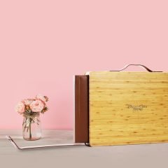 Bamboo Wood Box Leather Album 01
